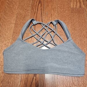 Lululemon Gray Strappy Sports Bra